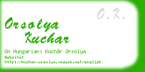 orsolya kuchar business card
