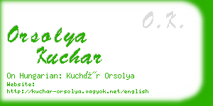 orsolya kuchar business card